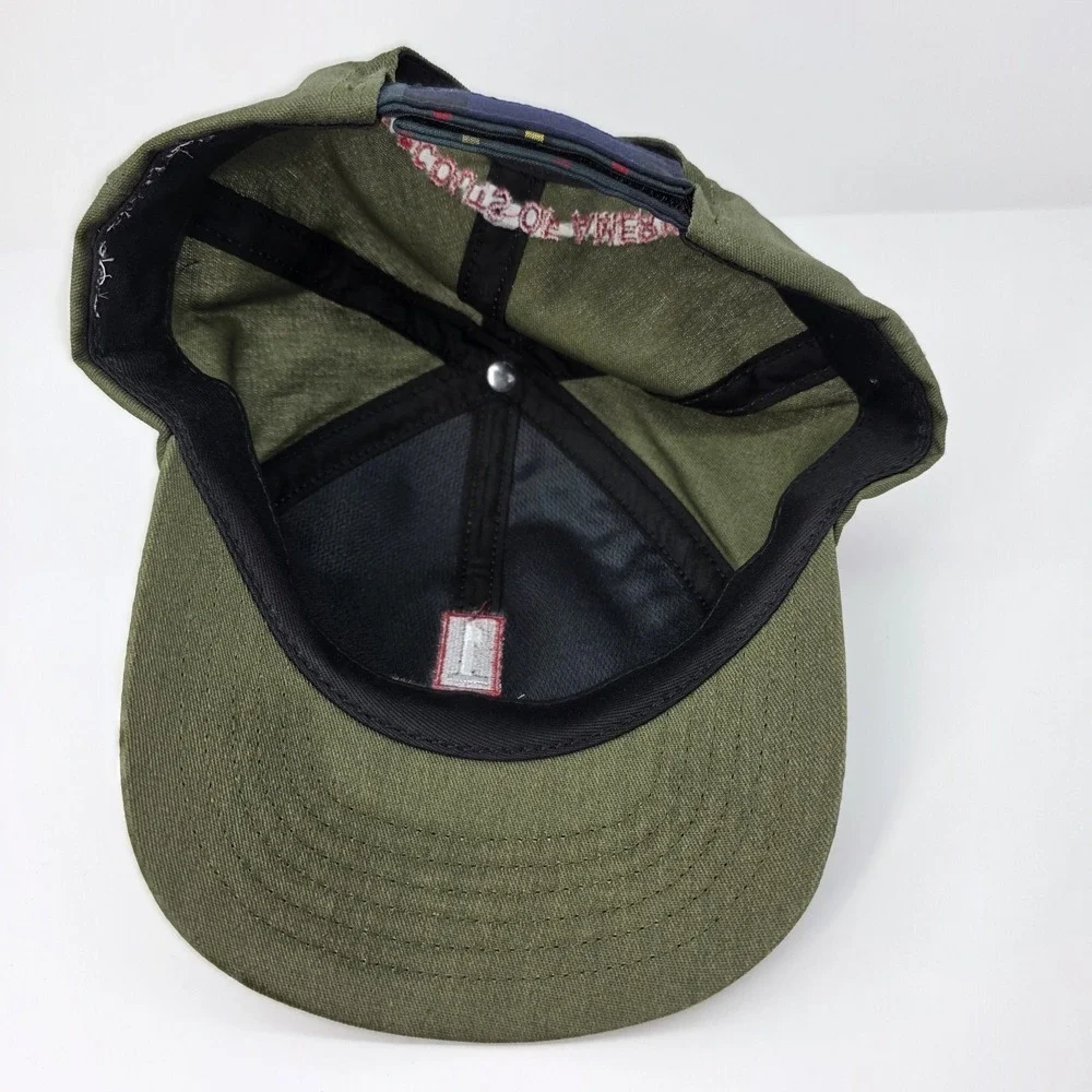 Boy Scouts of America Hat Youth S/M Green Striped Brim Adjustable Scout Cap